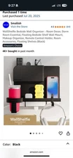 WallShelfie Bedside Wall Organizer - Room Decor, Dorm Room Essential, Floatin...