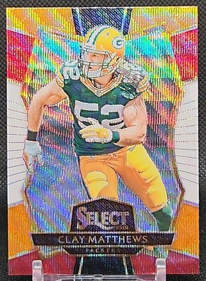2016 Panini Select Football Clay Matthews Prizm Tri Color Card #155 Packers