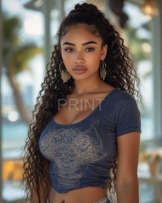 Ebony Curvy Girl Model Photo Risque 8x10 Art Print C25979 | eBay