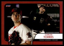2023 Carlos Torres Choice Minor League Rookie Card Fresno Grizzles