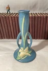 Vintage Roseville Pottery Zephyr Lily Bud Vase, Blue 201-7” VG+ CONDITION!