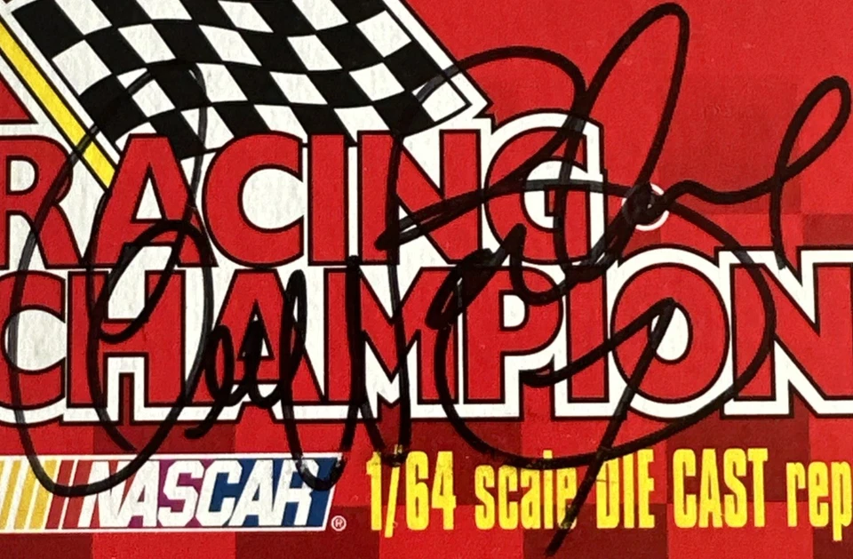 Racing Champions #7 Geoff Bodine 1997 NASCAR QVC Oro Ford Thunderbird Firmado Foto 3 de 4