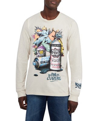 Thread Collective 50 Year Anniversary Of Hip Hop Men's  T-Shirt, Beige, 2XL