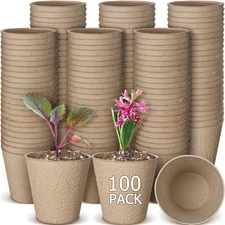 100 Pcs Peat Pots for Seedling 4 Inch Germination Nursery Pots for  Seed Starter
