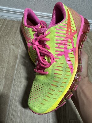 Size 10 ASICS Gel Quantum 360 Flash Yellow Pink W - Main Image