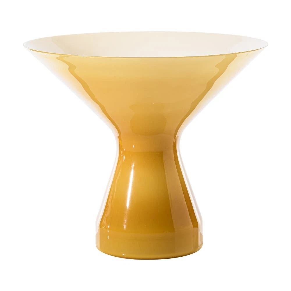 Venini Ballerina Vase Cod. 696.11 Amber/Lattimo Studio Marco Piva