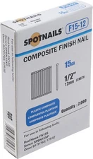 Spotnails F15-12 15GA 1/2" Leg Composite Finish Nails 2000 Count