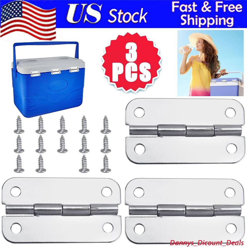 3PCS Cooler Hinges & Screws Stainless Steel Replacements For Igloo Cooler Parts eBay