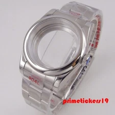 36mm/39mm 316L Steel Watch Case+Bracelet Polished Bezel Sapphire Fit NH35 PT5000