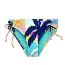 Hobie Seagreen Palm Print Side Tie Bikini Bottom NWT Girls Kids Size 14