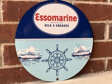 ESSO marine  Gasoline metal sign baked Oil Gas Pump Plate