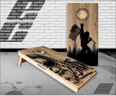 Bigfoot Research Team Wood Cornhole Boards Bean Bag Toss Game
