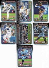 2024 TOPPS COMPLETE SERIES 1&2 BASE TEAM SET TORONTO BLUE JAYS  QTY 18 CARDS