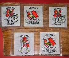 Cocoa Puffs Sonny the Cucckoo Bird 1973 ¡Juego de 5 transferencias de calcomanías de hierro! ~ NUEVO