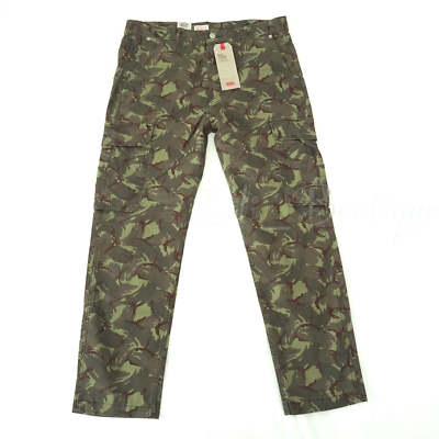 Levi's Men's 502 Taper Fit Hybrid Cargo Pants 795100019 Camo Multi Size  34x32 | eBay