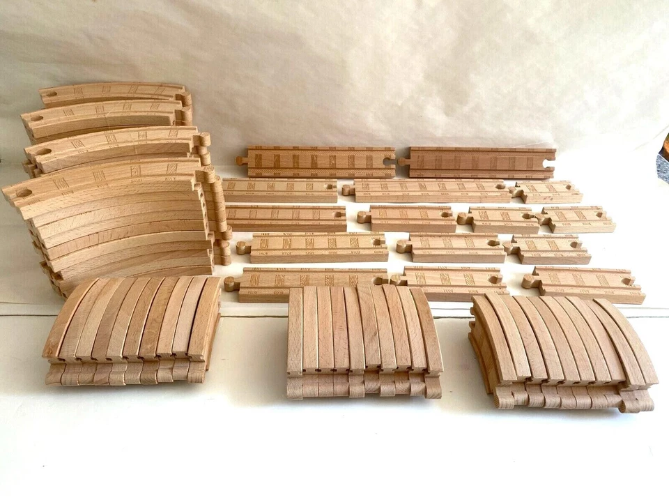 75 Piece Straight Curved Track Set - Authentic Thomas & Friends Wooden Wood NEW - Image 4 of 4