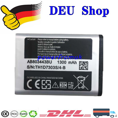 Akku für Samsung AB803443BU, Xcover C3350, Xcover II, Xcover 2, GT-C3 1300mAh DE