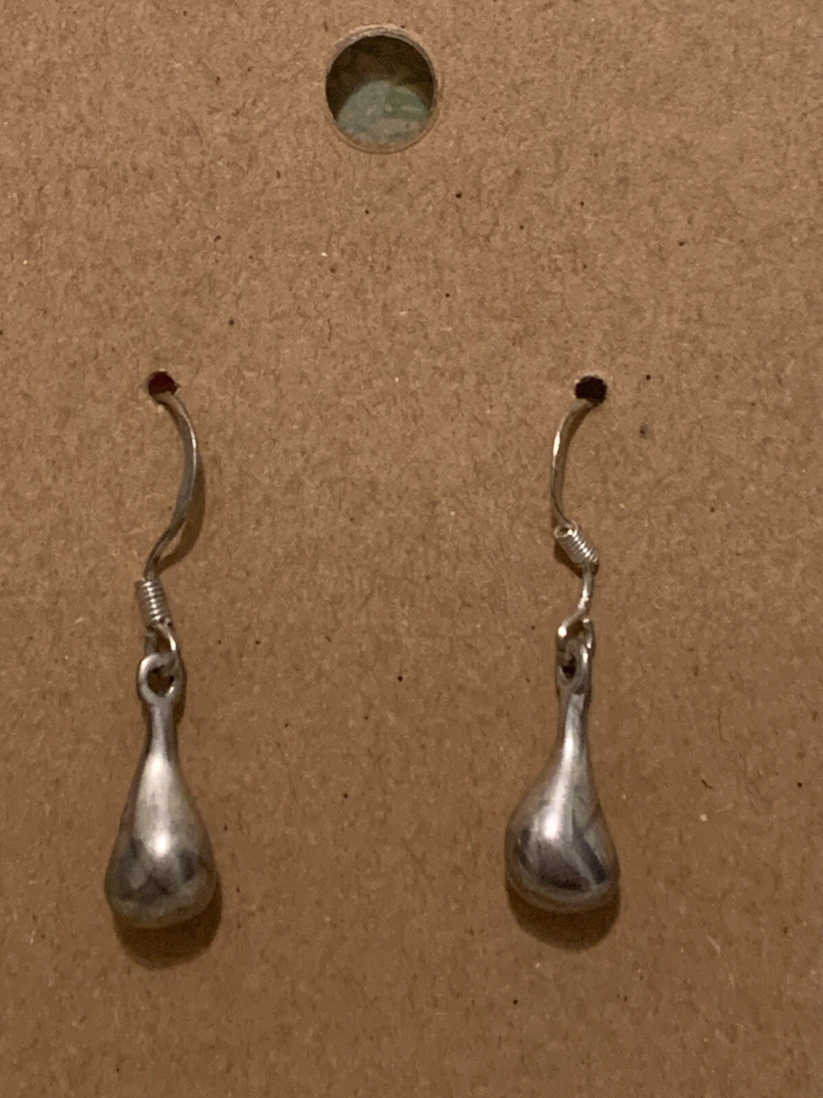 Silver 925 hook post small solid Tear Drop dangle… - image 8