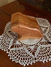 Wooden Puzzle Trinket Box Frog Hidden Compartment