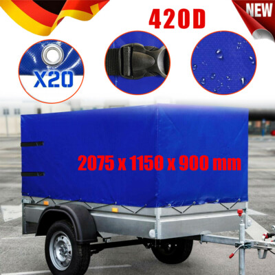Hochplane für Stema PKW Anhänger Plane Abdeckplane F 750 DBL 750 850 420D PVC