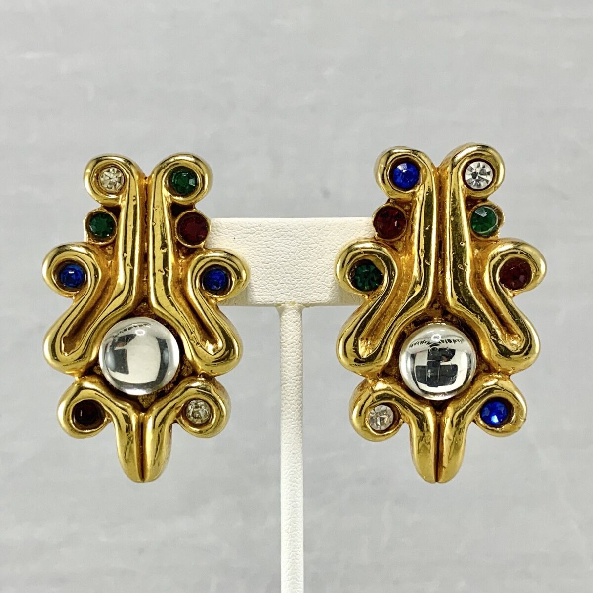 Vintage Alexis Lahellec Paris Goldtone & Multicolor Vintage Alexis Lahellec Paris Goldtone & Multicolor