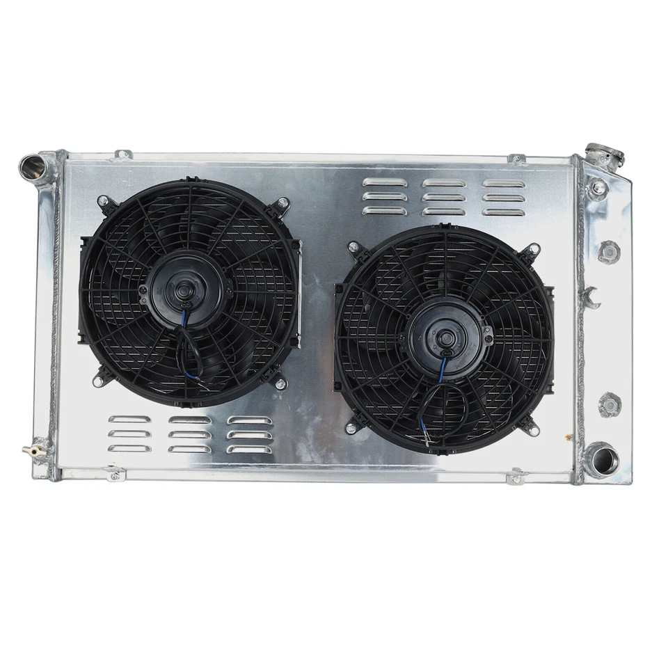 Aluminum Radiator 3 Row+Shroud Fan For 68-73 Chevy Chevelle Impala 71-90 Caprice Foto 2 de 4