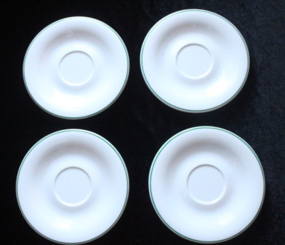 4 Vintage French Cafe de Flore Paris Revol Porcelain Restaurant Saucers