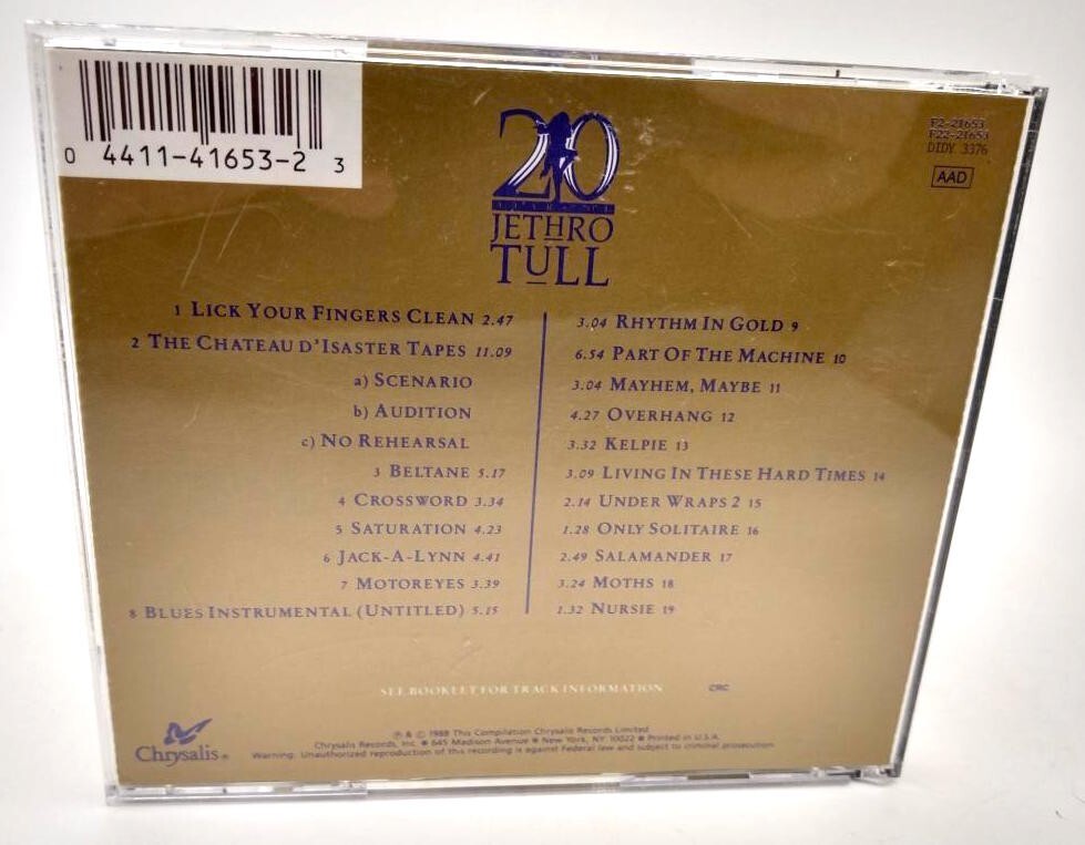 中古CD【まとめ可】Very Best Of Jethro Tull 訳解説付 CDまとめ可Very Best Of Jethro Tull 日本語対訳解説付き