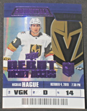 Nicolas Hague 2019-20 Upper Deck Credentials Purple Rookie Parallel #132 (5/10)
