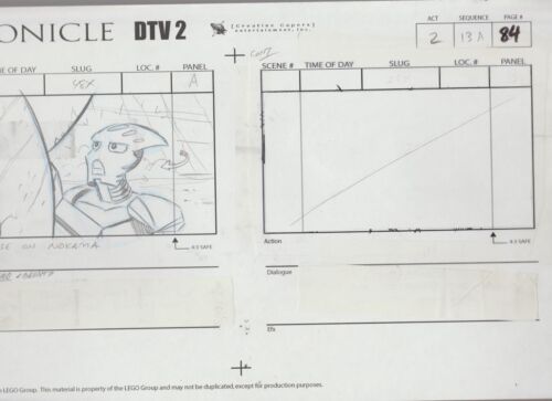 2003 LEGO Bionicle DTV2 2-Panel 14x8.5" Storyboard Art Sequence A2-S13A-84 - Picture 1 of 1