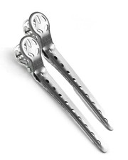 YS Park Professional Salon Hair Sectioning L-Clips SILVER - Pack of TWO