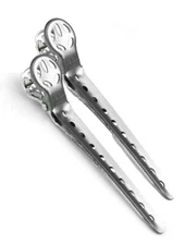 YS Park Professional Salon Hair Sectioning L-Clips SILVER - Pack of TWO