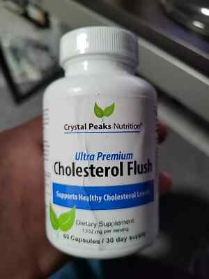 CRYSTAL PEAKS NUTRITION Cholesterol Flush 60 Capsules Exp 05-2028 FREE SHIPPING