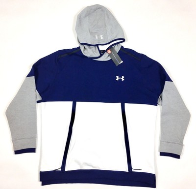 blue and white under armour hoodie