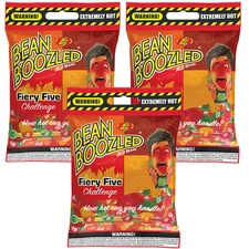 Jelly Belly Bean Boozled Fiery Five 3 Pack Hot Pepper Gourmet Jelly Beans