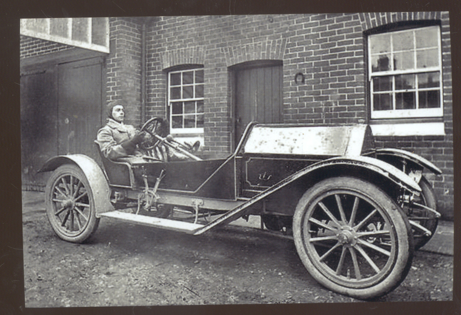 REAL PHOTO 1910 BLACKSON ANTIQUE AUTOMOBILE BRASS ERA CAR POSTCARD COPY