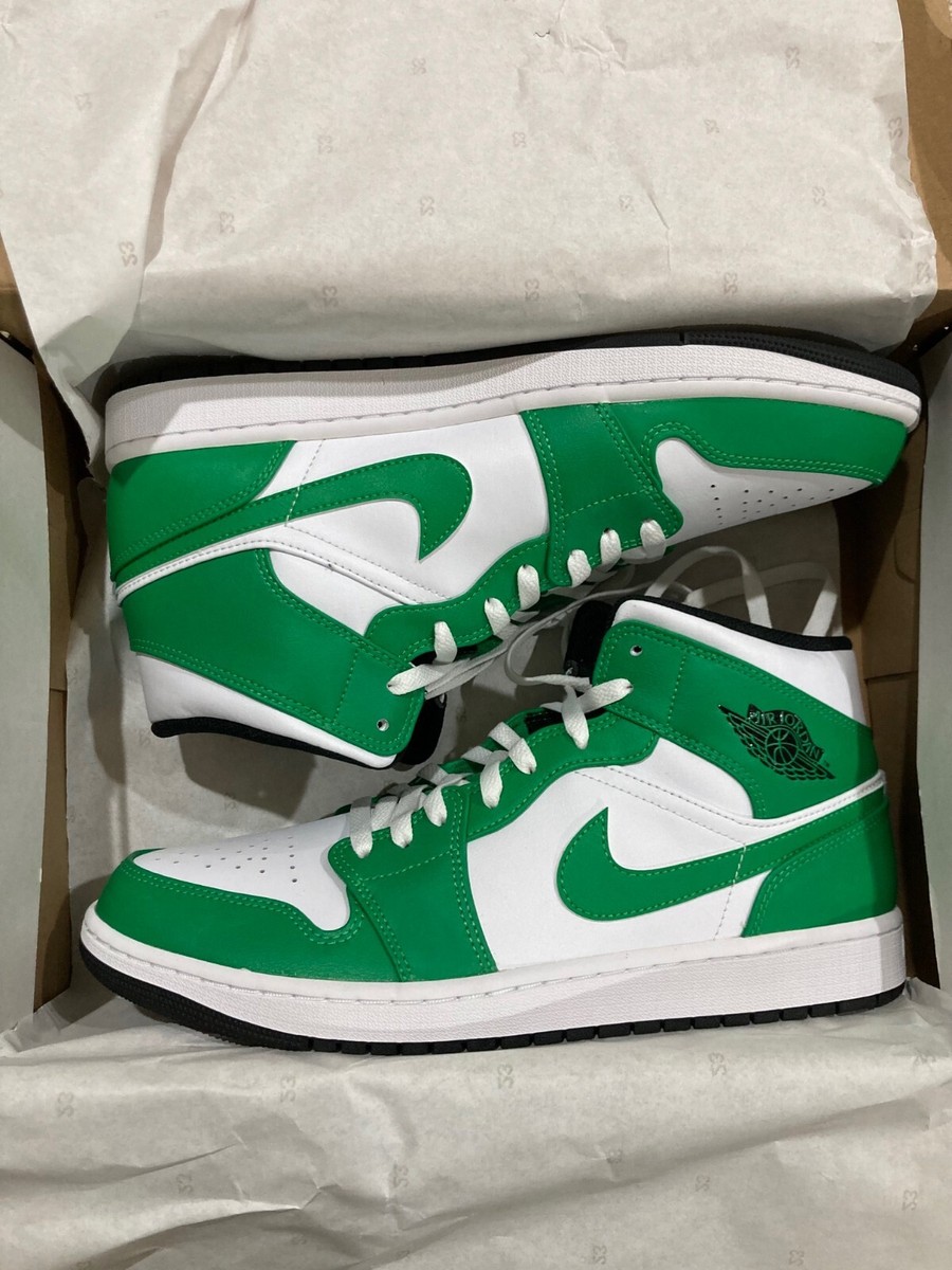 Air Jordan 1 Mid Lucky Green 🍀 Retro Mens Deadstock Shoes