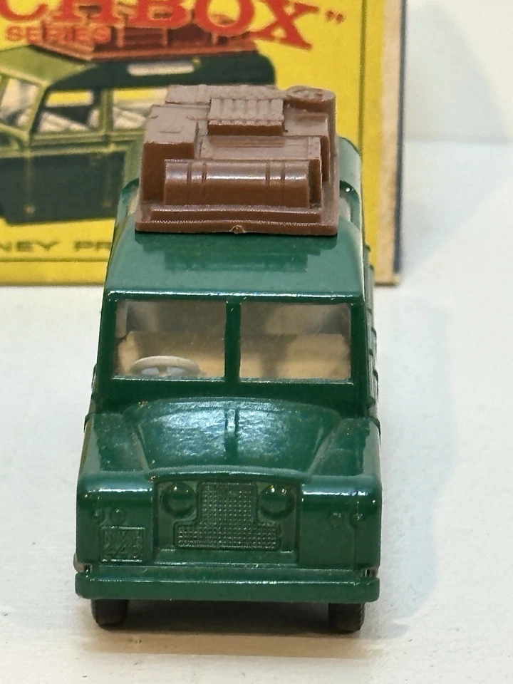 Matchbox Lesney Regular Wheels #12 Safari Land Rover- green With Type B Box - Image 4 of 4