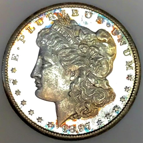 1897 S MORGAN ULTRA PROOF LIKE HUGE MIRRORS! MS+++++AMAZING COIN! NR #63864