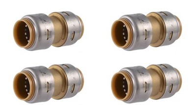 4 SharkBite Max 3/4'' x 3/4'' Push-to-Connect Brass Reducing Coupling PEX Copper