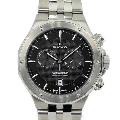 Used EDOX Delfin Chronograph 10110-3M-NIN Quartz Men's Diver's Watch