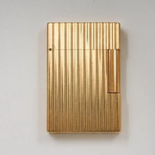 S.T.Dupont Gas Lighter Gatsby 15216 Gold Vertical Line Green