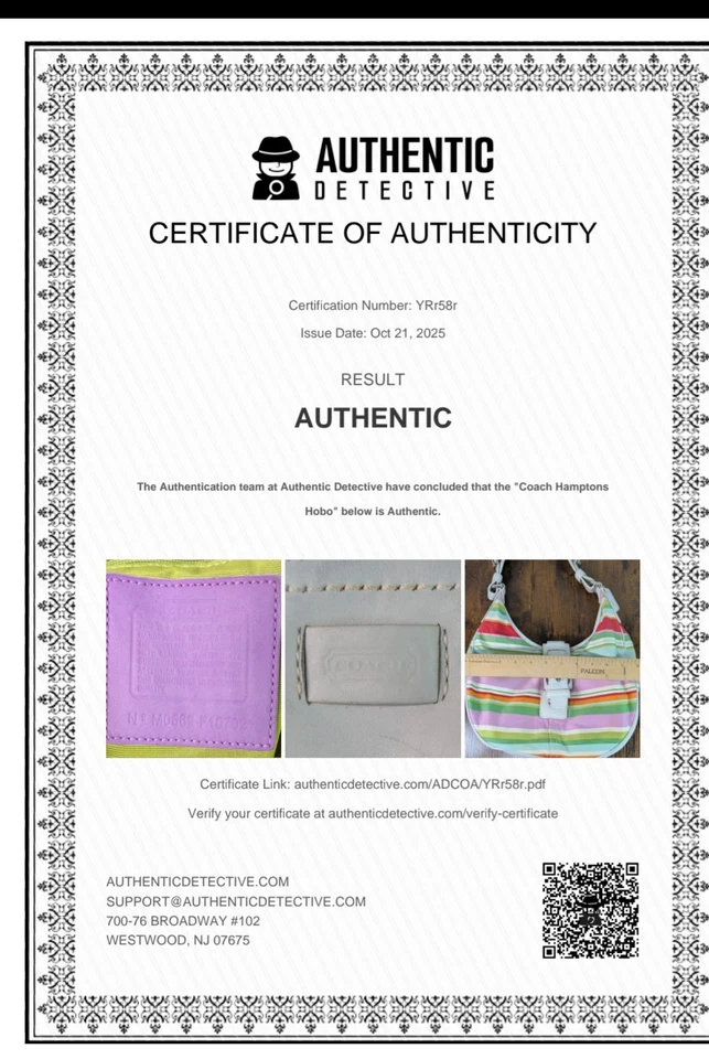 Bolsa de ombro Coach Y2K Hampton multicolorida listrada arco-íris crescente vintage - Imagem 2 de 4