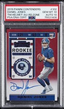 2019 PANINI CONTENDERS VARIATION-RED ZONE DANIEL JONES ROOKIE PSA 10 DNA AUTO 10