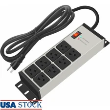 Heavy Duty Power Strip 20A 8 Outlets Surge Protector Wall Mount 4800J 12AWG New