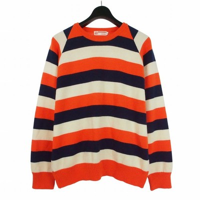A BATHING APE General Tag Border Knit Sweater L Multicolor Men's [Vector Old Clo