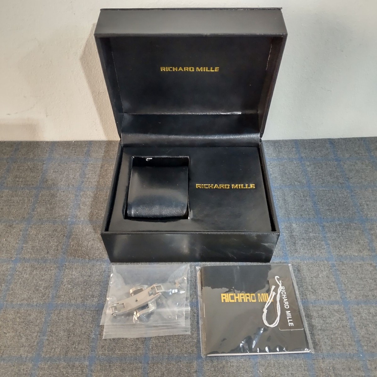 Richard Mille Watch Box Black Case with Booklet & Deployment Clasp