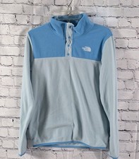 The Northface Glacier Youth XL 1/4 Zip Blue Long Sleeve Fleece Pullover