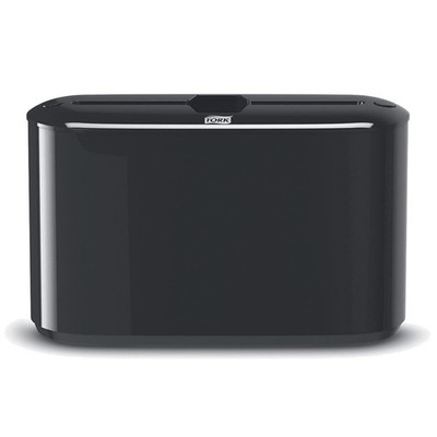 Paper Towel Dispenser Black Single-Dispensing Space-Saving Countertop