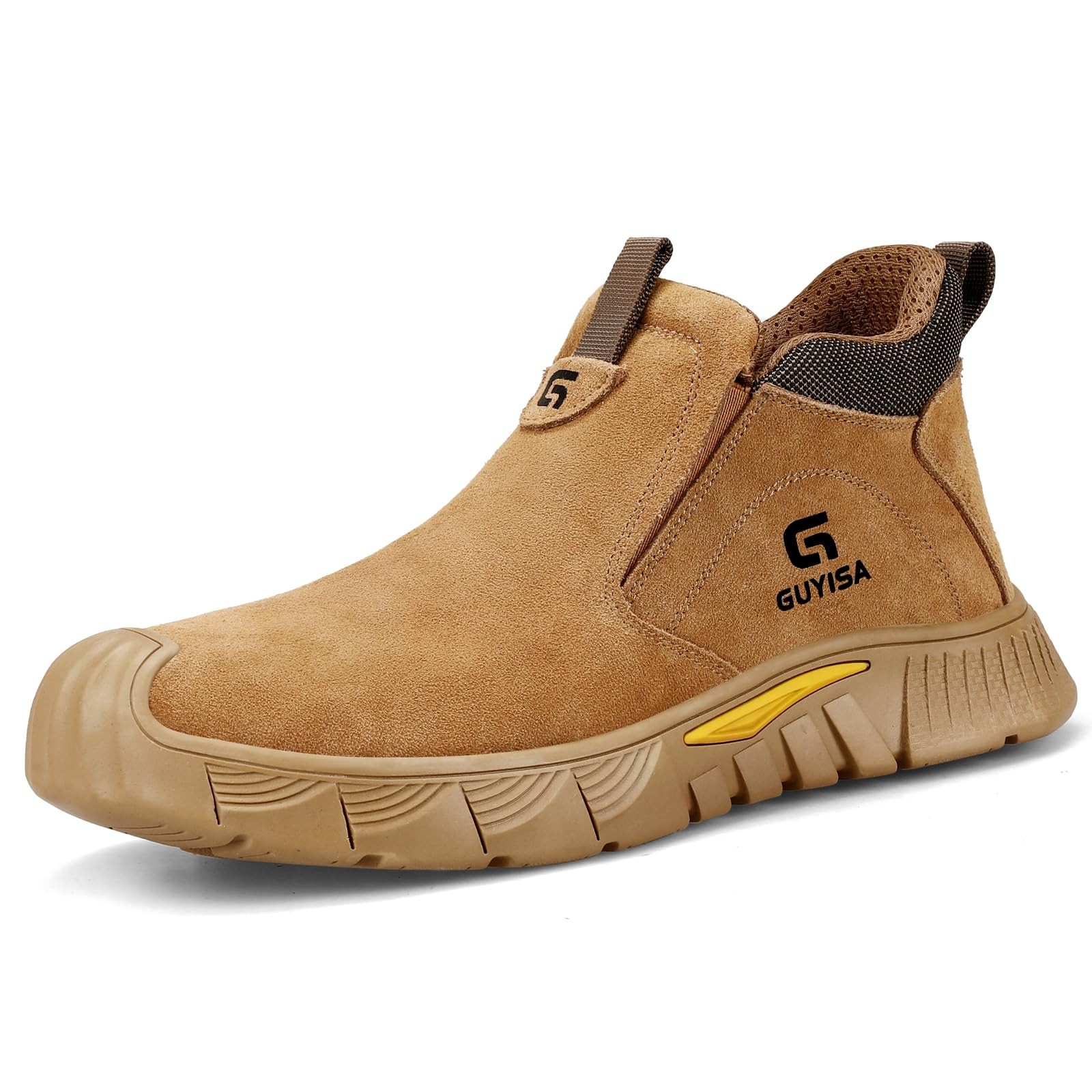 Welding Work Boots for Men Slip on Steel Toe Shoes for Men Indestructible Men...